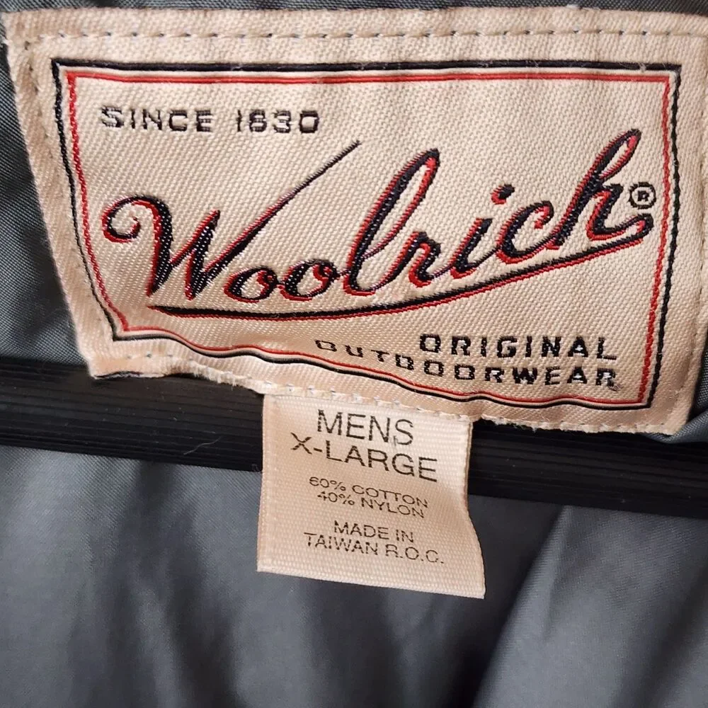 Vtg Woolrich Dark Pine Parka Jacket Men's XL 60/40 Cotton Nylon Insulated Hooded
